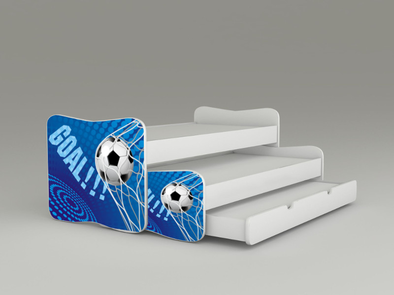 Becks postel pre tri deti Futbal modrý